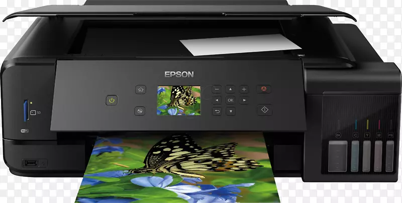 纸张多功能打印机喷墨打印et-7750 epson表达式溢价et-7750 ecotank宽幅全格式超级坦克打印机c11cg16201-打印机