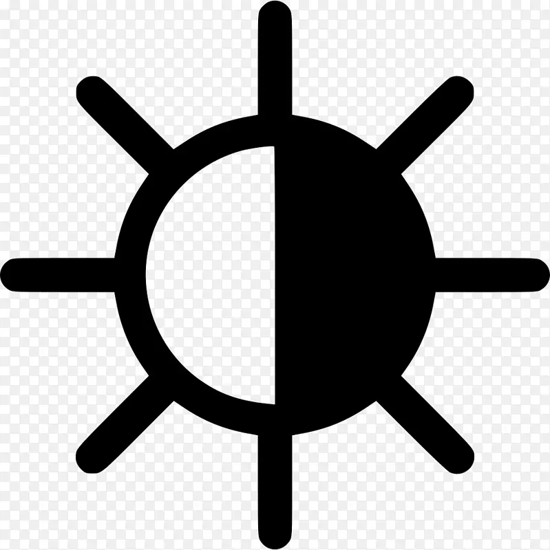黑色太阳符号计算机图标符号