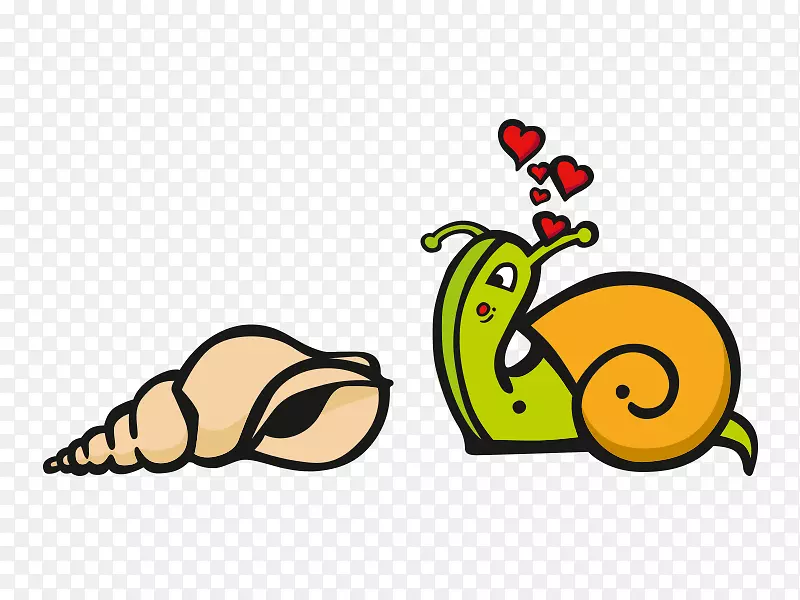 蜗牛卡通水果女士鸟类剪贴画-蜗牛