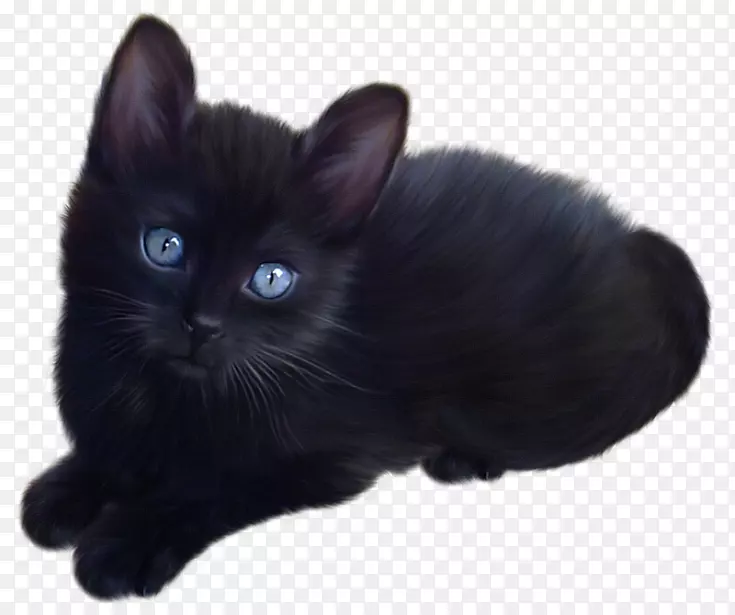 小猫连体猫黑猫剪贴画-小猫