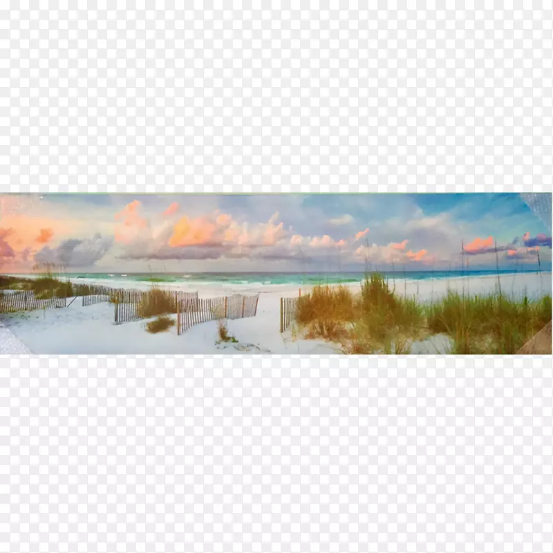 海岛艺术全景摄影印刷水彩画岛