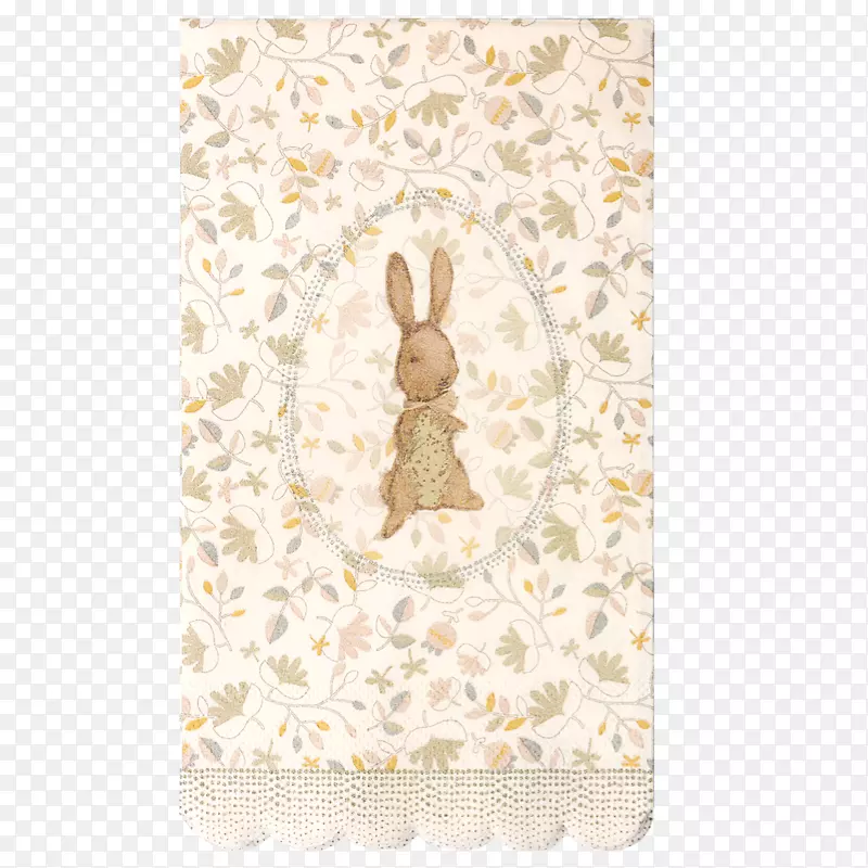 布餐巾纸，兔皮纸，羊皮纸，复活节兔子-兔子