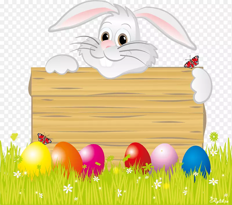 复活节兔子家庭兔子复活节彩蛋礼物-复活节