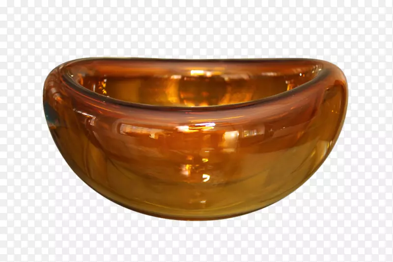 碗玻璃焦糖色琥珀竹碗
