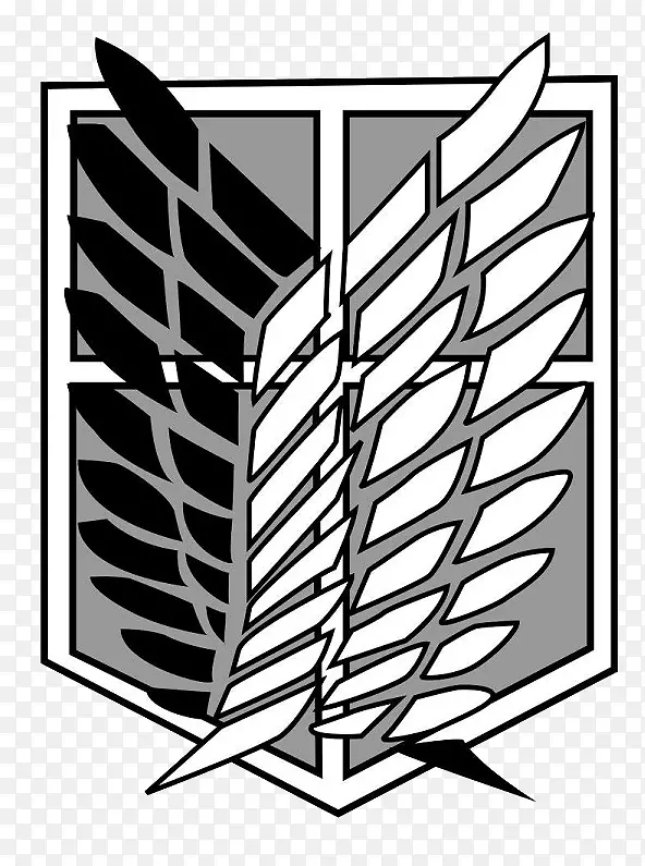 A.o.t.：自由之翼攻击泰坦Mikasa Ackerman徽标Eren Yeager-人