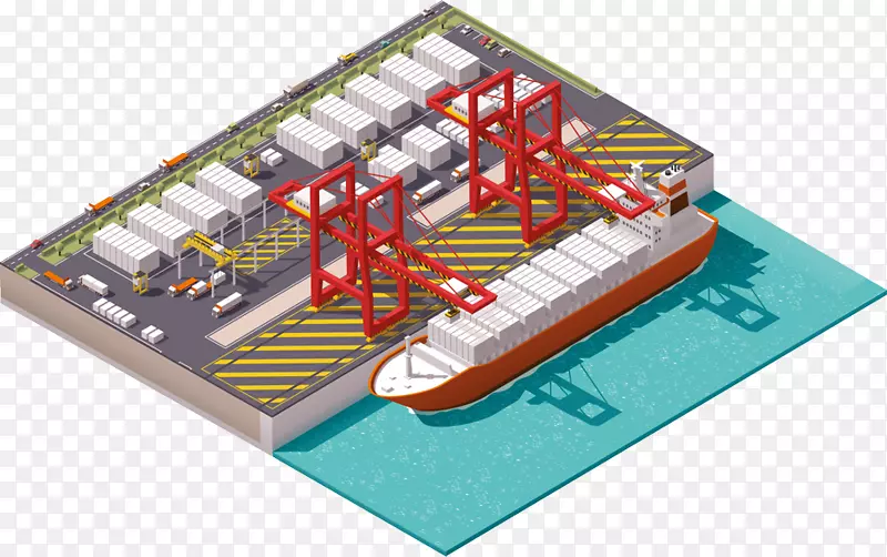 集装箱港口集装箱船多式联运集装箱船
