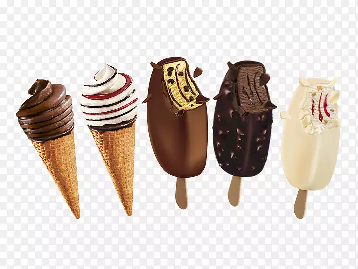 巧克力冰淇淋锥，雀巢软盘-冰淇淋