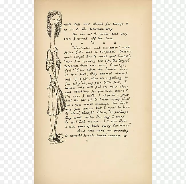 纸爱丽丝在仙境中的历险书法字体