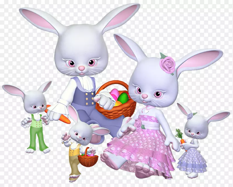 复活节兔子节假日剪贴画-复活节