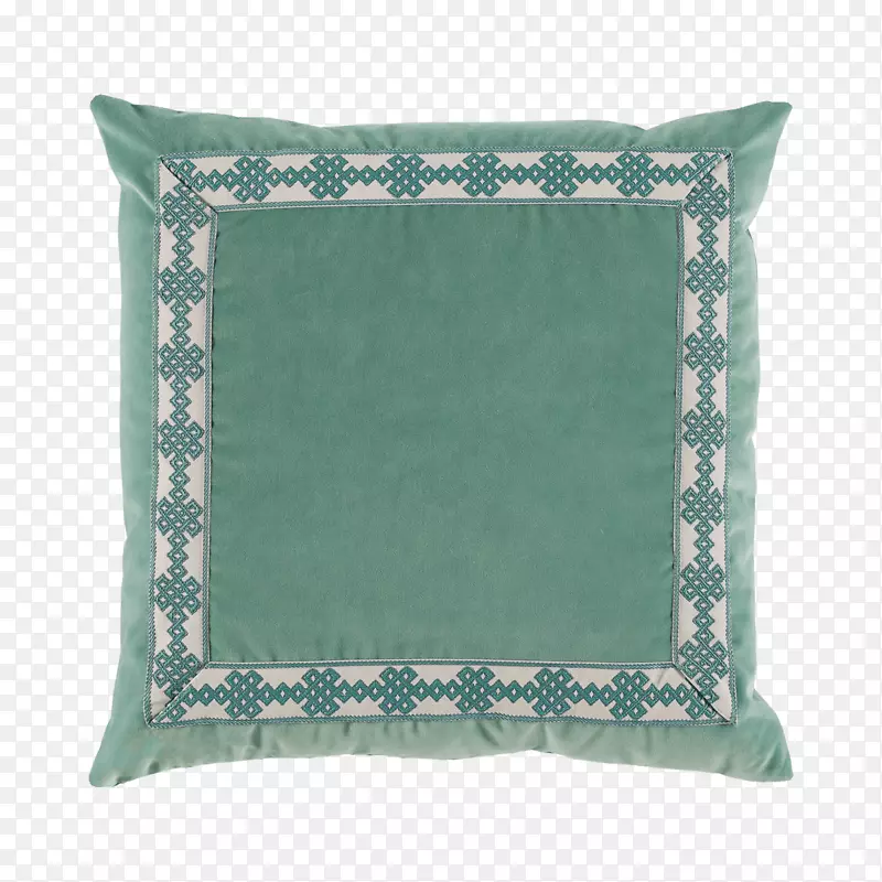 投掷枕头垫天鹅绒装潢.绿色枕头