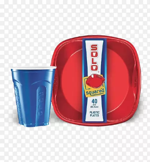 塑料餐具盘单人杯公司碗-红单杯