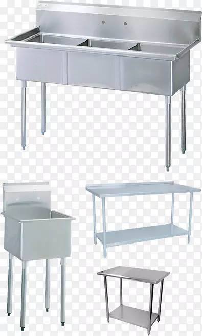 厨房水槽水龙头不锈钢排水工作台