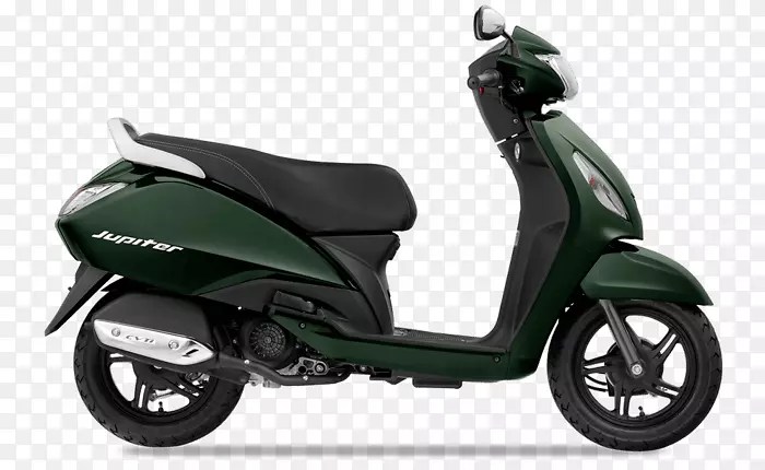 滑板车电视汽车公司电视木星Vijayawada摩托车-绿色古典车