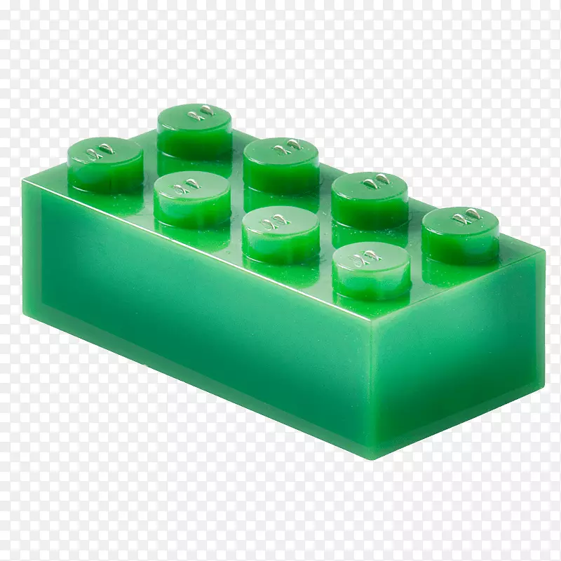 塑料乐高标志玩具块绿色乐高砖