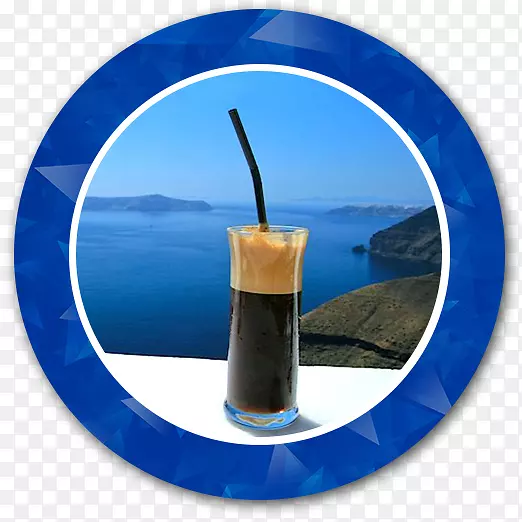 咖啡冰咖啡希腊速溶咖啡鸡肉盘
