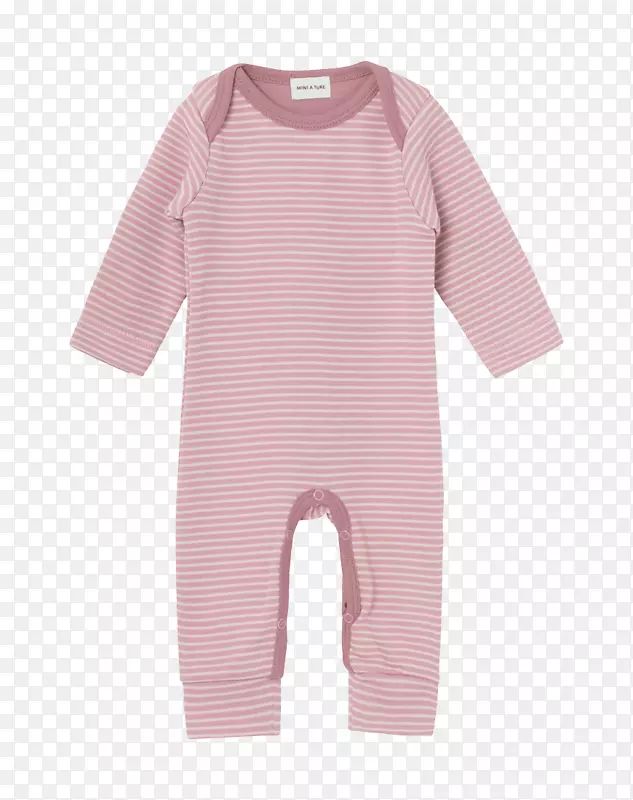 袖子婴儿和蹒跚学步的婴儿一件肩部睡衣粉红色m-真