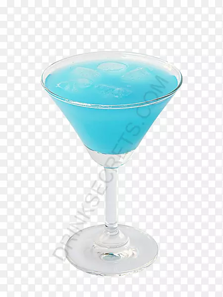 蓝色夏威夷蓝泻湖鸡尾酒装饰马提尼吉姆莱特鸡尾酒