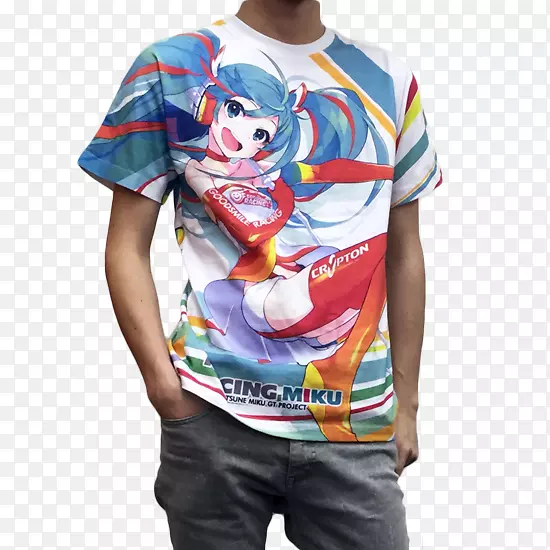 t恤电脑鼠标袖子Hatsune Miku鼠标垫-t恤
