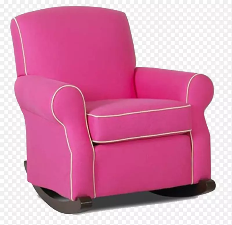 躺椅滑翔机摇椅托儿所粉红色椅子