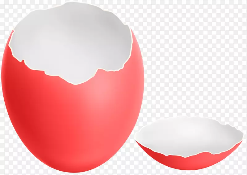 红色复活节彩蛋剪贴画-复活节
