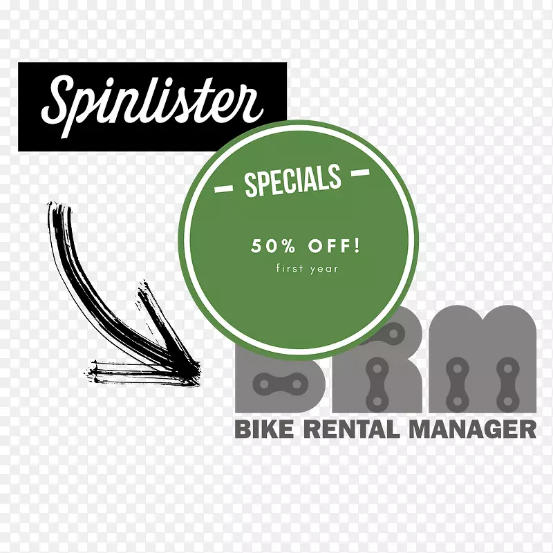 Spinlister自行车租赁标志自行车品牌-50%折扣