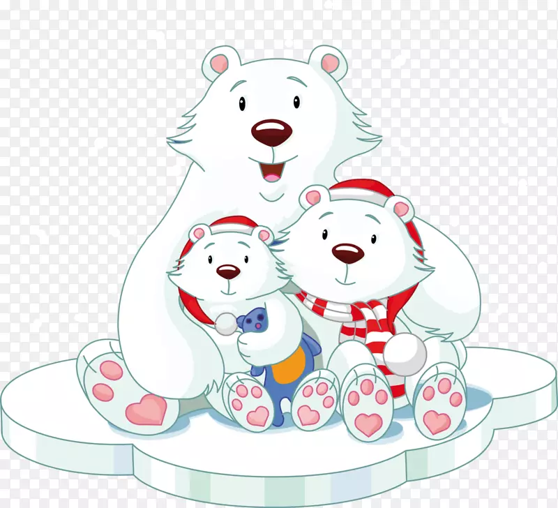 小北极熊剪贴画-北极熊