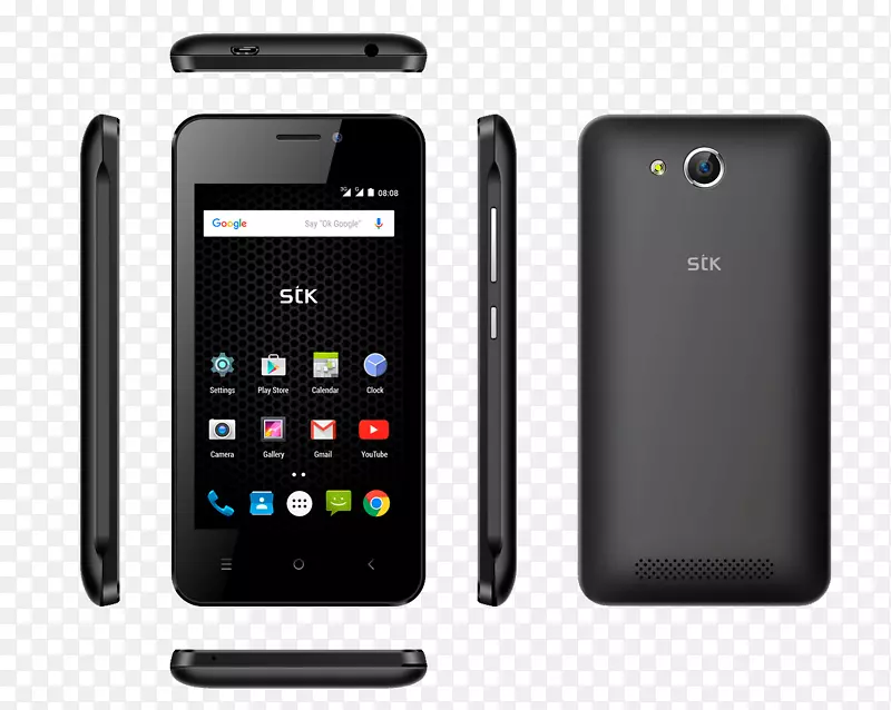 特征电话stk sync 5e智能手机-黑色电话双sim-智能手机