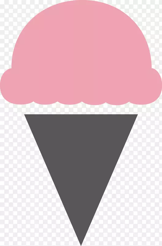 冰淇淋锥粉红色m-冰淇淋