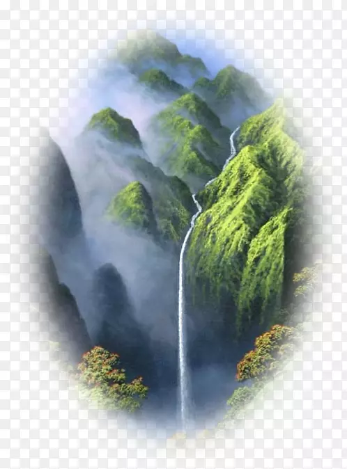 瀑布卡斯卡塔三角洲马尔莫尔坎伯兰瀑布薄雾瀑布画