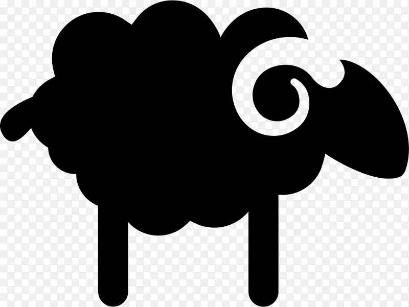 多塞特角电脑图标羊毛黑羊夹艺术-山羊