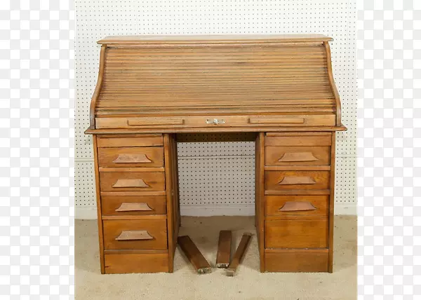 书桌，雪纺抽屉，文件柜，木材污渍.卷轴桌