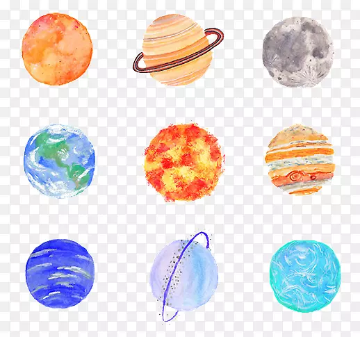绘制行星艺术太阳系-行星