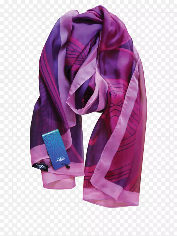 礼品，梅丽亚娜·恩盖泰时尚围巾koru māori People māori语言-紫色围巾