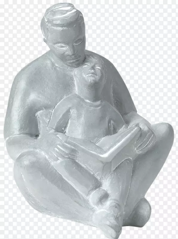 雕塑，父亲，儿子，女儿，雕像-孩子