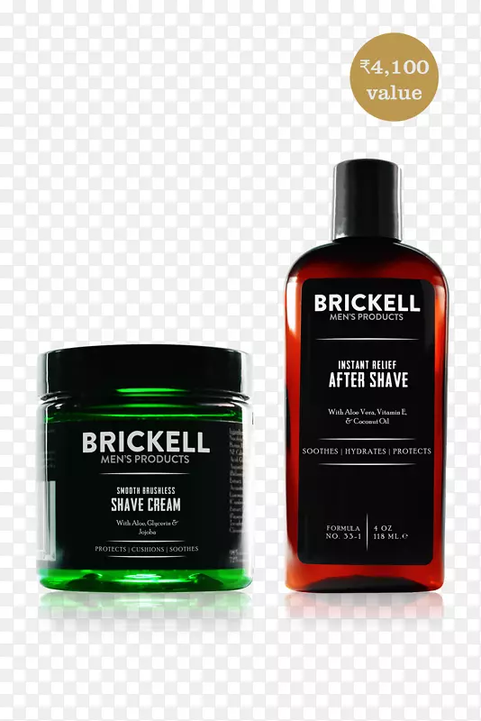 Brickell洗剂剃须膏抗衰老霜胡须