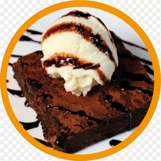 巧克力布朗尼冰淇淋松饼餐厅蜥蜴冰淇淋