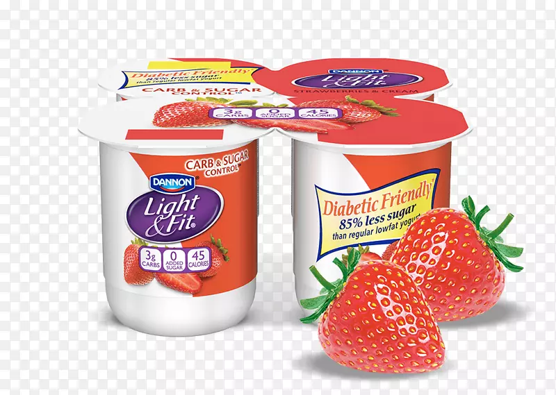 草莓冷冻酸奶低碳水化合物饮食酸奶糖尿病草莓