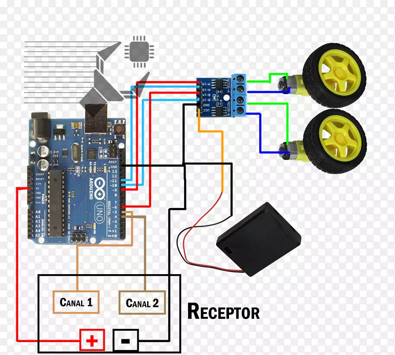 微控制器电子Arduino电池遥控器.幻影