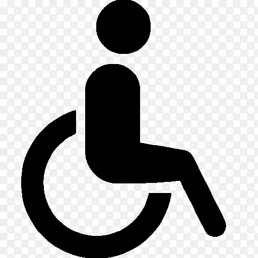 轮椅残疾电脑图标无障碍泊车许可证-轮椅
