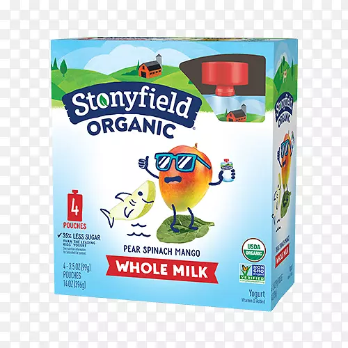 牛奶Stonyfield农场公司有机食品酸奶-牛奶