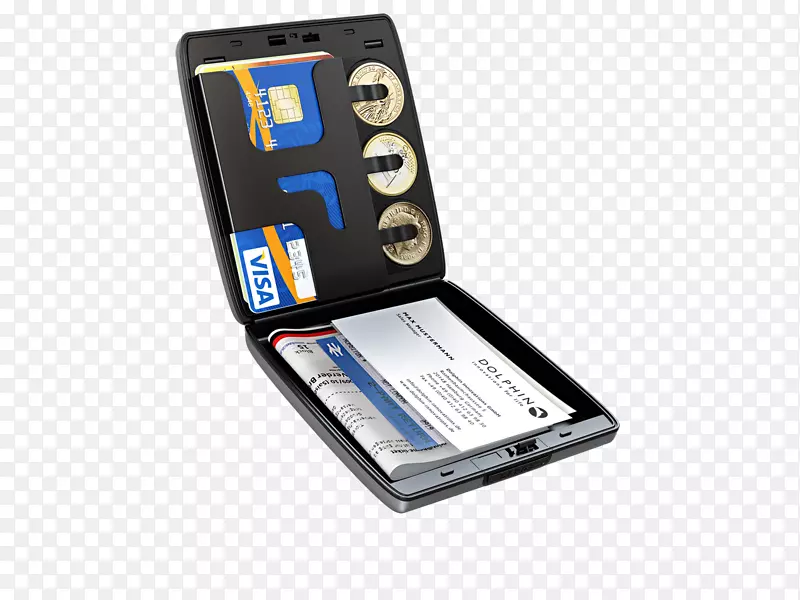 皮夹，铝制硬币，皮革信用卡-钱包