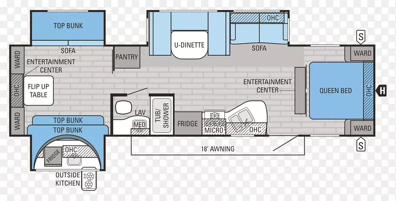 建筑平面图大篷车Jayco公司-房屋