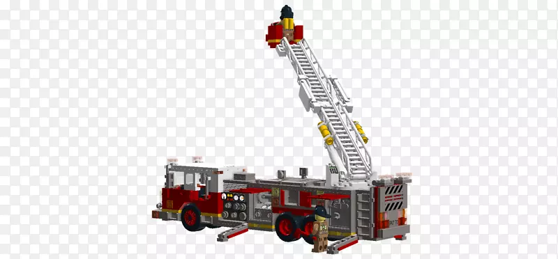 消防处消防车起重机梯式消防员-起重机