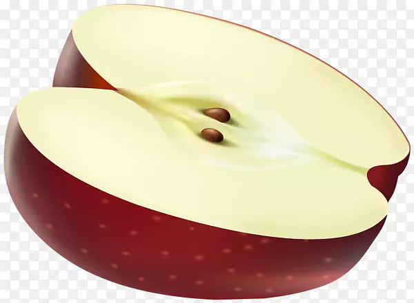 苹果剪贴画-半苹果