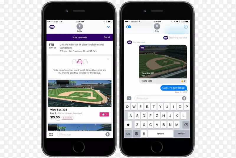 特色手机智能手机iPhone StubHub iMessage-智能手机
