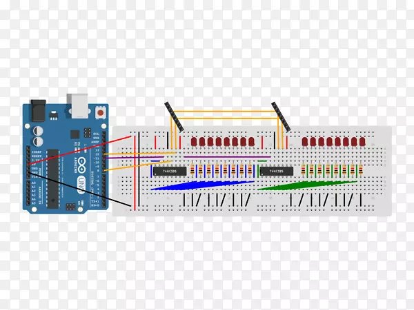 Arduino继电器伺服电机电子引线电路