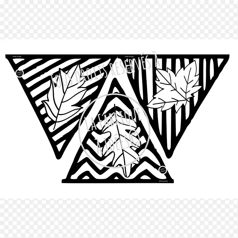 线角白色黑色m字形线