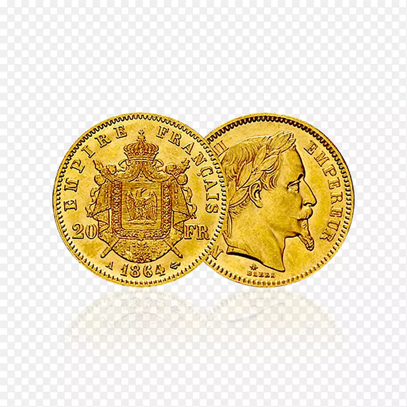 法国法郎上的金币凝固汽油-硬币