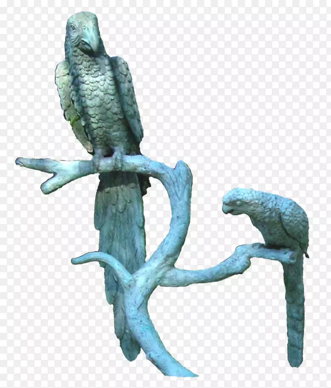 鸟类雕塑鹦鹉雕像-花园装饰品