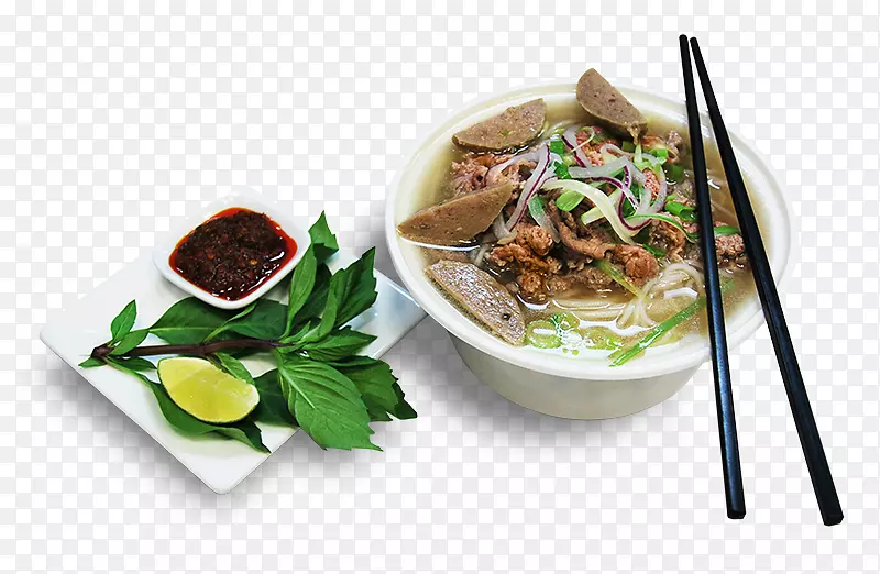 泰国料理，菜，牛肉面汤，越南面条
